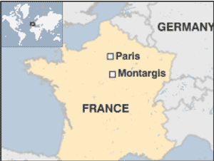 Map of Montargis in France